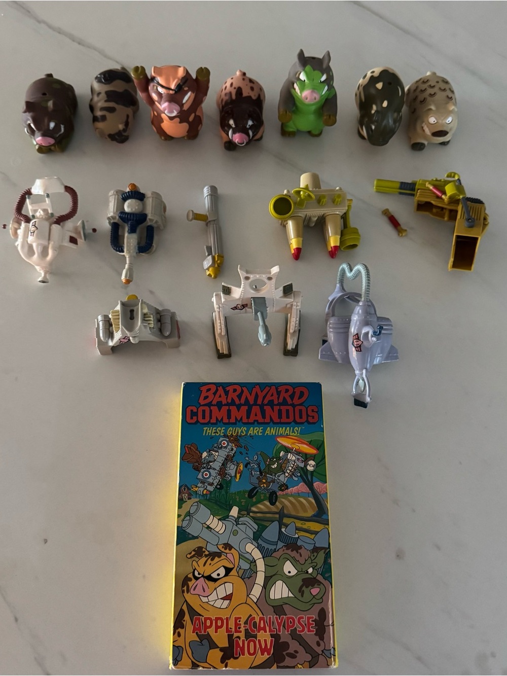 Barnyard Commandos Lot of 7
Playmates 1989 Rare Collectible
Action Figure VHS